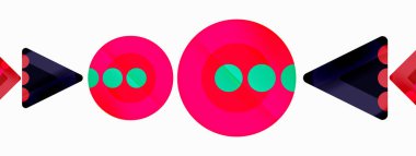 Triangles and circles abstract background for wallpaper, banner, background, card, book Illustration, landing page