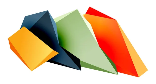 Vektor Alacsony Poli Háromszög Geometriai Tervezési Elemek — Stock Vector