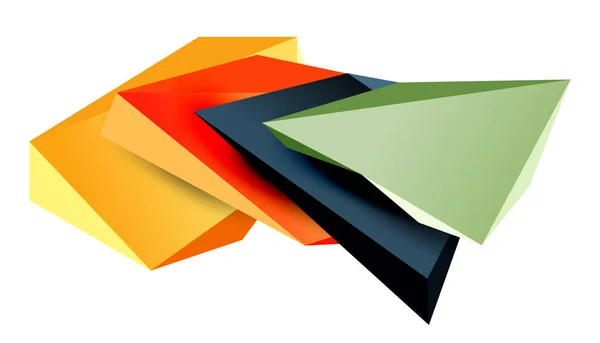 Elementi Design Geometrici Basso Poli Triangolo Vettoriale — Vettoriale Stock