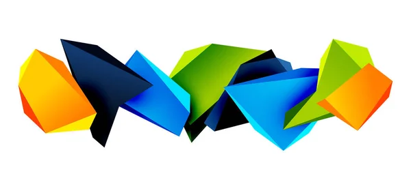 Vector Baixo Poli Triângulo Elementos Design Geométrico — Vetor de Stock