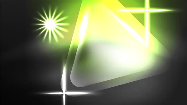 Ψηφιακό Νέον Αφηρημένο Υπόβαθρο Τρίγωνα Και Φώτα Γεωμετρικό Πρότυπο Σχεδιασμού — Διανυσματικό Αρχείο