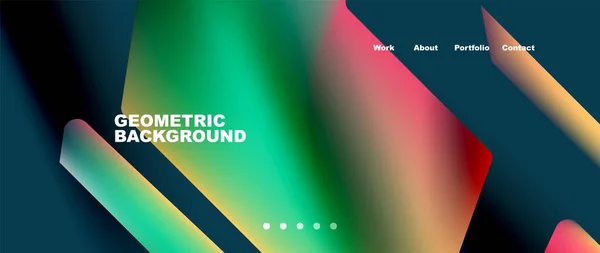 Abstract Geometric Landing Page Creative Background Wallpaper Banner Background Web — Vector de stoc