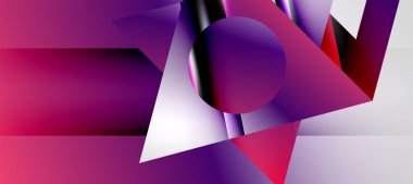 Trendy minimal geometric composition abstract background. Shadow lines and lights on glossy triangles backdrop. Vector Illustration For Wallpaper, Banner, Background, Card, Book Illustration