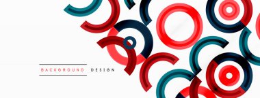 Değişik tonlara ve renklere sahip canlı ve göz alıcı bir tasarıma sahip renkli çemberler girdap ve dinamik bir etki yaratıyor.