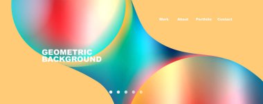 Round shapes and circles geometric abstract background. Vector Illustration For Wallpaper, Banner, Background, Card, Book Illustration, landing page