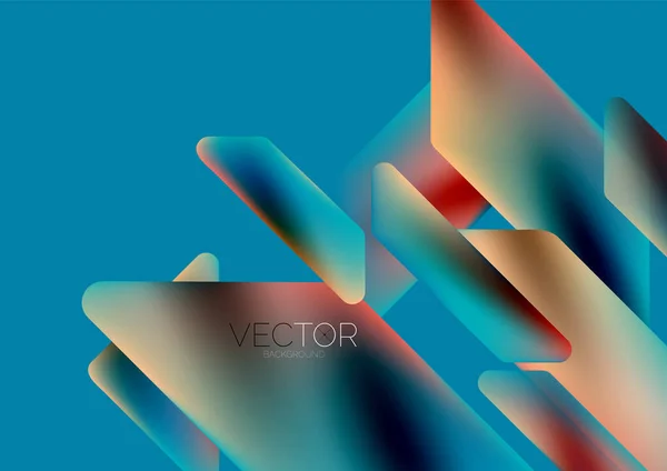 Fluid Color Dynamic Geometric Shapes Abstract Background Vector Illustration Wallpaper — Vetor de Stock