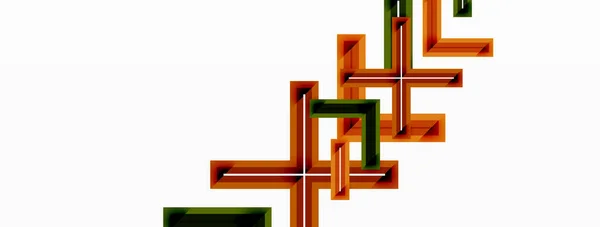 最小限の幾何学的背景クロスライン バナー ランディングページ 壁アート 招待状 プリント ポスターのデザイン — ストックベクタ