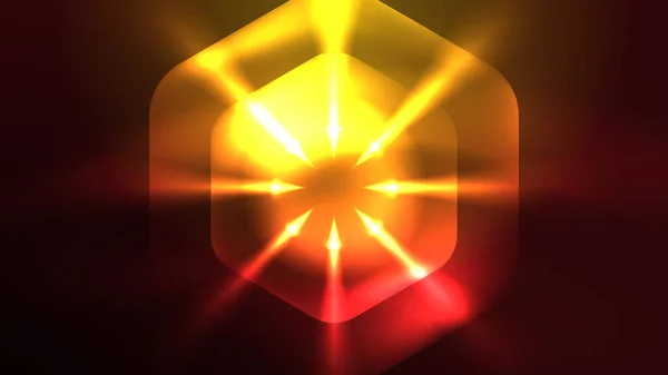 Hexagones Fluo Lumineux Dans Espace Sombre Technologie Numérique Cyberespace High — Image vectorielle