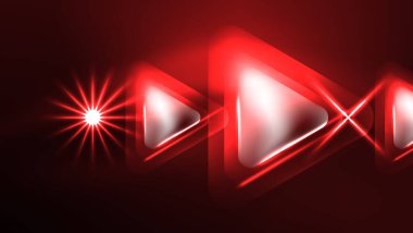 Karanlıkta ışık efektli tekno neon üçgenler