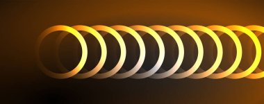 Neon parlak daireler soyut arkaplan, teknoloji enerji alanı ışık konsepti, soyut arkaplan duvar kağıdı tasarımı