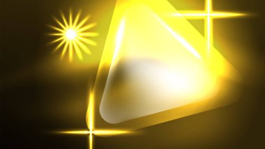 Karanlıkta ışık efektli tekno neon üçgenler