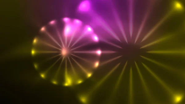 Neon Gloeiende Cirkels Magische Energie Ruimte Licht Concept Abstracte Achtergrond — Stockvector