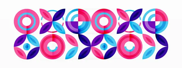 カラフルな円抽象的な背景 バナー プレゼンテーション 背景のためのテンプレート — ストックベクタ