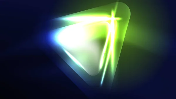 Τρίγωνα Techno Neon Εφέ Φωτός Στο Σκοτάδι — Διανυσματικό Αρχείο
