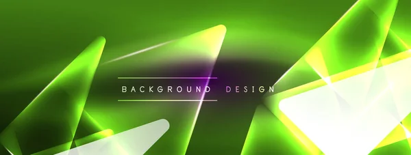 Vibrerande Geometriska Neon Blanka Linje Bakgrund Djärv Och Fantastisk Visning — Stock vektor