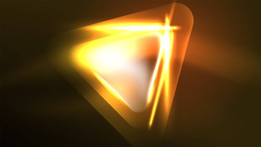 Karanlıkta ışık efektli tekno neon üçgenler