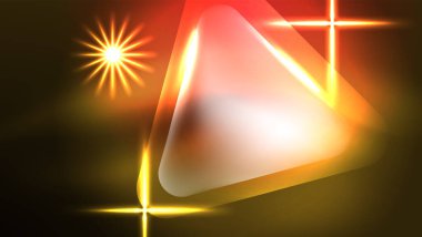 Karanlıkta ışık efektli tekno neon üçgenler
