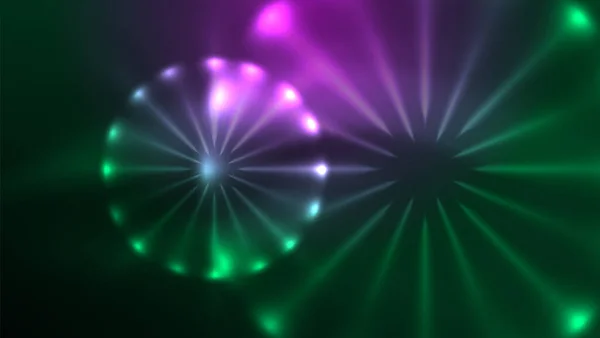 霓虹灯圈 神奇的能量空间光概念 抽象的背景墙纸设计 — 图库矢量图片