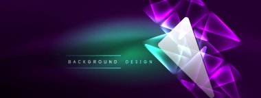 Canlı Geometrik Neon Parlak Hat Arkaplanı. Biçimlerin, Satırların, Renklerin ve Parıltının Cesur ve Çarpıcı Gösterimi, Gelecekçi Modern Tasarımlar İçin Mükemmel, Yüksek Teknolojik Sunumlar, Teknoloji Web Sayfaları