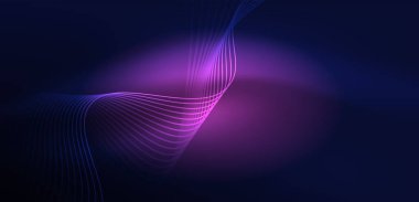 Soyut arkaplan neon dalgası. Duvar kağıdı, afiş, arkaplan, iniş sayfası, duvar resimleri, davetiyeler, posterler için yüksek teknoloji tasarımı