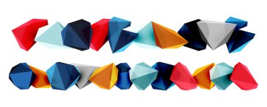 Düşük-poli üçgenlerden inşa edilmiş geometrik 3D şekilli modern vektör arkaplanı, çağdaş tasarımlar için mükemmel.