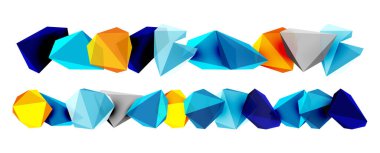 Düşük-poli üçgenlerden inşa edilmiş geometrik 3D şekilli modern vektör arkaplanı, çağdaş tasarımlar için mükemmel.