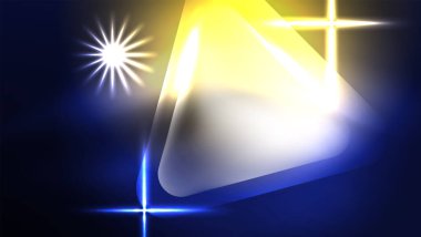 Karanlıkta ışık efektli tekno neon üçgenler