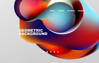 Abstract liquid background for your landing page design. Web page for website or mobile app wallpaper