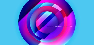 Parlak yüzeyi ve ışığı olan daireler ve gölge efektleri soyut arka plan. Kapaklar, şablonlar, el ilanları, afişler, broşürler, afişler için şablon