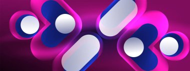 Parlak yuvarlak şekiller soyut arkaplan. Duvar kağıdı, afiş, sunum, arkaplan şablonu