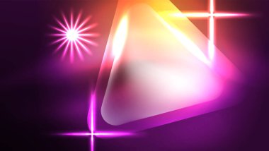 Karanlıkta ışık efektli tekno neon üçgenler