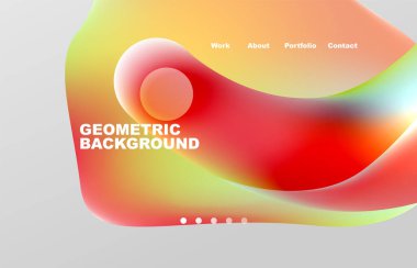 Abstract liquid background for your landing page design. Web page for website or mobile app wallpaper