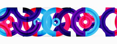 Renkli çember soyut arkaplan. Duvar kağıdı, afiş, sunum, arkaplan şablonu