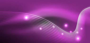 Soyut arkaplan neon dalgası. Duvar kağıdı, afiş, arkaplan, iniş sayfası, duvar resimleri, davetiyeler, posterler için yüksek teknoloji tasarımı