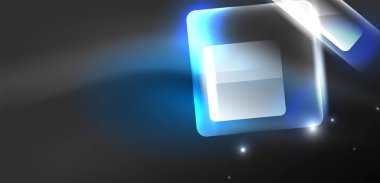 Neon hız oku ve çizgi arka planı şekillendirir. Parlak arka planlı yüksek teknoloji konsepti. Karanlıkta parlayan ışık efekti