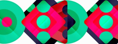 Triangles and circles abstract background for wallpaper, banner, background, card, book Illustration, landing page