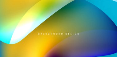 Soyut arkaplan renklerine sahip güzel sıvı şekiller