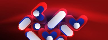 Parlak yuvarlak şekiller soyut arkaplan. Duvar kağıdı, afiş, sunum, arkaplan şablonu