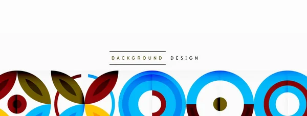 Círculos Coloridos Fundo Abstracto Tech Design Para Papel Parede Banner —  Vetores de Stock