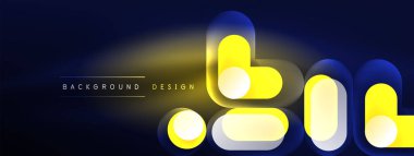 Parlak yuvarlak şekiller soyut arkaplan. Duvar kağıdı, afiş, sunum, arkaplan şablonu