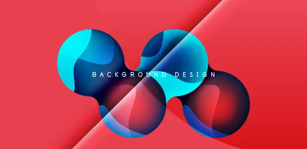Bright Abstract Background Glossy Shiny Circle Sphere Composition Minimalist Geometric — Image vectorielle