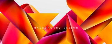 Triangle fluid color gradient abstract background. Vector Illustration For Wallpaper, Banner, Background, Card, Book Illustration, landing page