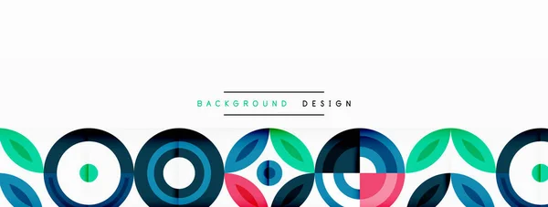 Bunte Kreise Abstrakten Hintergrund Tech Design Für Tapeten Banner Hintergrund — Stockvektor