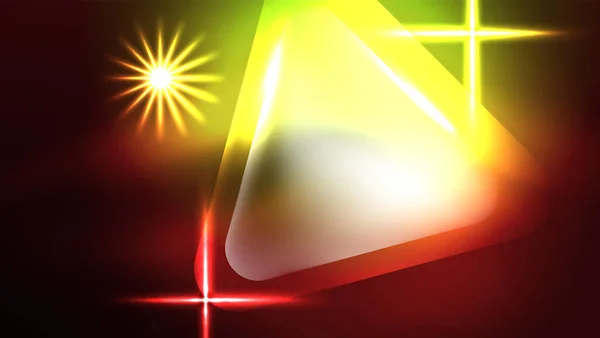 Triángulos Neón Techno Con Efectos Luz Oscuridad — Vector de stock
