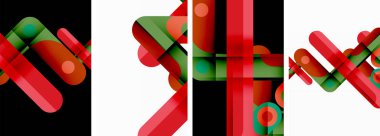 Poster, duvar kağıdı veya iniş sayfası için soyut geometrik arkaplan tasarımlarının vektör çizimleri