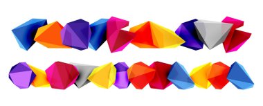 Düşük-polyester üçgenlerden inşa edilmiş geometrik üç boyutlu şekillere sahip modern ve şık bir arka plan, çağdaş tasarımlar için mükemmel.