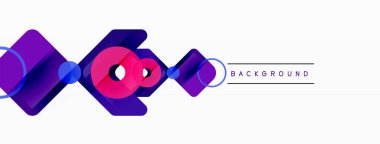 Renkli geometrik soyut arkaplan. En küçük üçgen ve kare şekilleri bileşimi