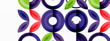 Renkli çemberler soyut arkaplan. Duvar kağıdı, afiş, arkaplan, iniş sayfası, duvar resimleri, davetiyeler, posterler için yüksek teknoloji tasarımı