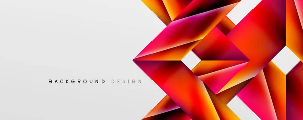 Triangle Fluid Color Gradient Abstract Background Vector Illustration Wallpaper Banner — Stok Vektör