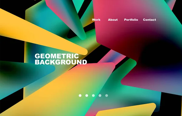 Broken Pieces Abstract Background Trendy Background Your Landing Page Design — Stock vektor